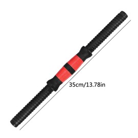 Tianher 35 cm Universal Dumbbells Dumbbell Bars, 2 Pieces Dumbbell Bar Dumbbell Bars 35 cm and 4 Pieces Spinlock Collars Knurled Gym Dumbbells Strength Training Dumbbell Accessories