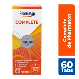 Pharmaton Complete suplemento alimenticio, Gingsen G115+ vitaminas, 60tabs