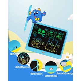 TEKFUN LCD Writing Tablet for Kids Boys Toys, 12 Inch Erasable Doodle Board Colorful Doodle Pad, Mess Free Coloring Board Games Toys Gifts for Toddlers Boys Adults