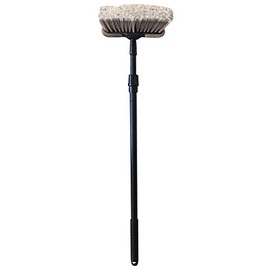 Carrand 93063 Deluxe Car Wash 8" Dip Brush with Bumper and 27-48" Extension Handle , Black