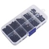 Vikye Tornillos multifunción Negro/Blanco Kit de Tornillo y Tuerca Industrial,