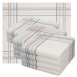 Betz Pack of 12 Handkerchiefs, Women's Men's Handkerchiefs, 100% Cotton, 40 x 40 cm in Various Designs and Colours, Design 5