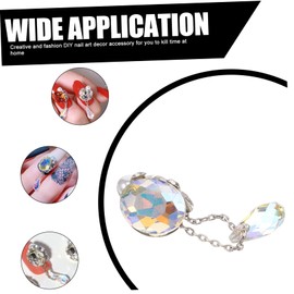 FRCOLOR 5pcs Rhinestone Nail Pendants for Nail Art Glamorous Charms Gems Easy Use Decoration Accessories for Home