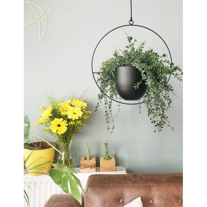 ABETREE Hanging Planter for Indoor Outdoor Plants Metal Mid Century