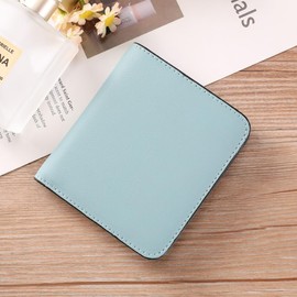 Wallet for Women RFID Genuine Leather Slim Small Compact Pocket Wallet Ladies Mini Purse (Lake Blue, One Size)