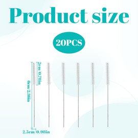 Hearing Aid Cleaning Brushes,20PCS Long Hearing Aid Tube Brush,Hearings Aids Cleaning Tools,Hearings Aid Vent Brush for Sound Tubes