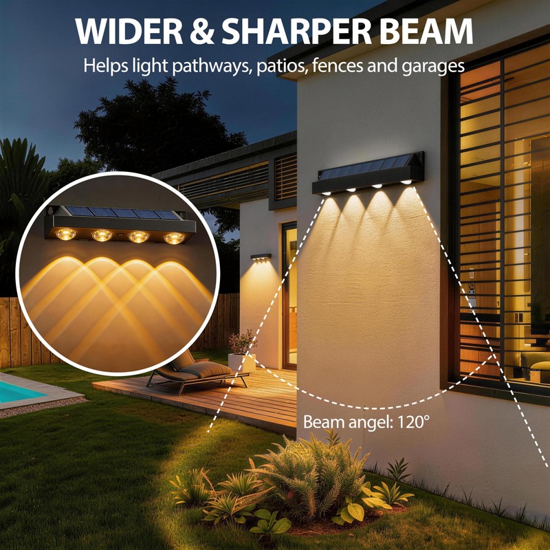 Solar Lights Outdoor Illuminates House Numbers and House Address Sign,