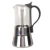 Stovetop Espresso Maker,Coffee Moka Pot,Crystal Glass Top Stainless Steel Stovetop