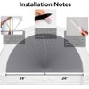 SEEYE Arch Window Blackout Shades, Pleated Fabric Blind (Radius: 24'')