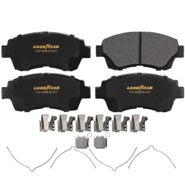 Goodyear Brakes GYD476 | Premium Semi-Metallic Front Brake Pads fits Lexus ES300 96-92, LS400 92-90, SC300 95-92; Toyota Avalon 97-95, Camry 96-92, Celica 99-94, Sienna 03-98