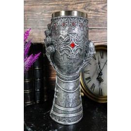 Medieval Knight Of Chivalry Gauntlet 9.5"H 8oz Wine Drink Goblet Chalice Cup
