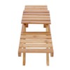 Wooden Standing Foldable 2-layered Potted Plant Flower Shelf Storage Rack
