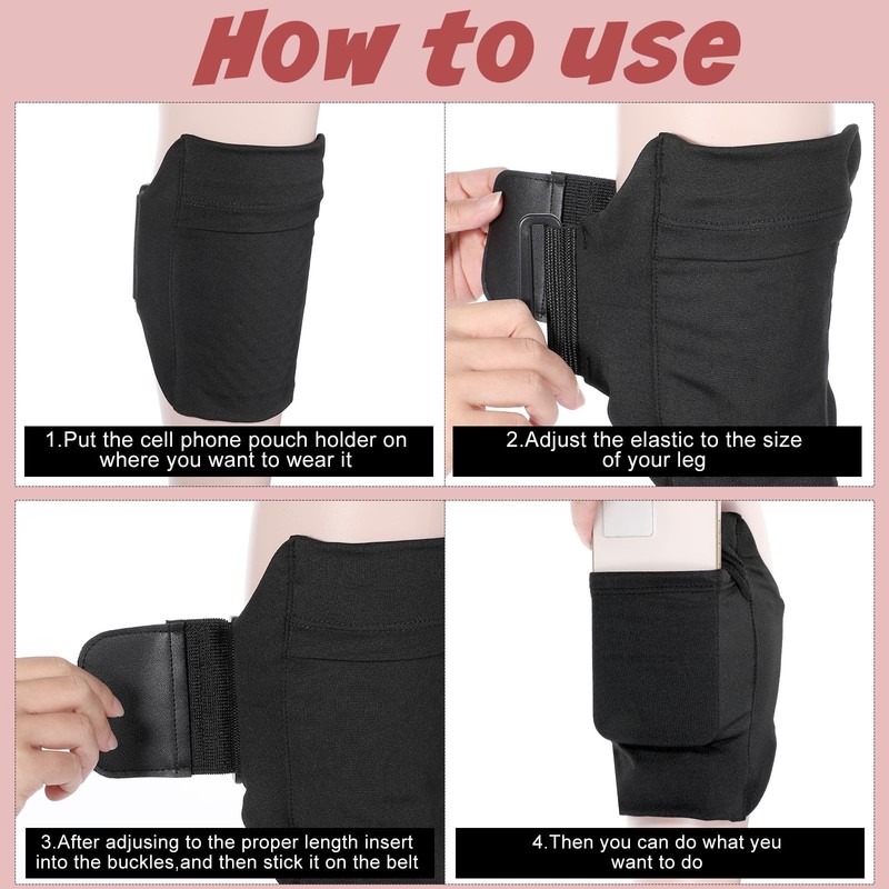 HJZHII Cell Phone Leg Straps Thigh Phone Holder Adjustable Ankle