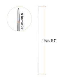 sourcing map 5Pcs Extra Fine Knitting Needles 1mm/0.04" Dia 14cm/ 5.5" Length Mini Double Pointed Stainless Steel Short Pin Needle for Sweater Clothing Sock