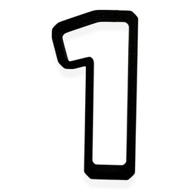 1 Block Numbers Cookie Cutter with Easy to Push Design (3.5 inch)