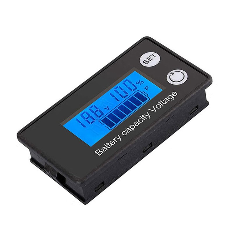 LCD Multifunction Monitor Display Digital Battery Capacity Voltage Meter Blue