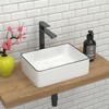 J-FAMILY 14.5'' x 10.6'' Bathroom Small Vessel Sink Above Counter
