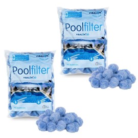 Fibalon 3D Polymer Fibre Filter Pool Filter, Highly Innovative & Effective, 700 g Replaces 50 kg Filter Sand, Suitable for All Standard Filters, 2 x 350 g
