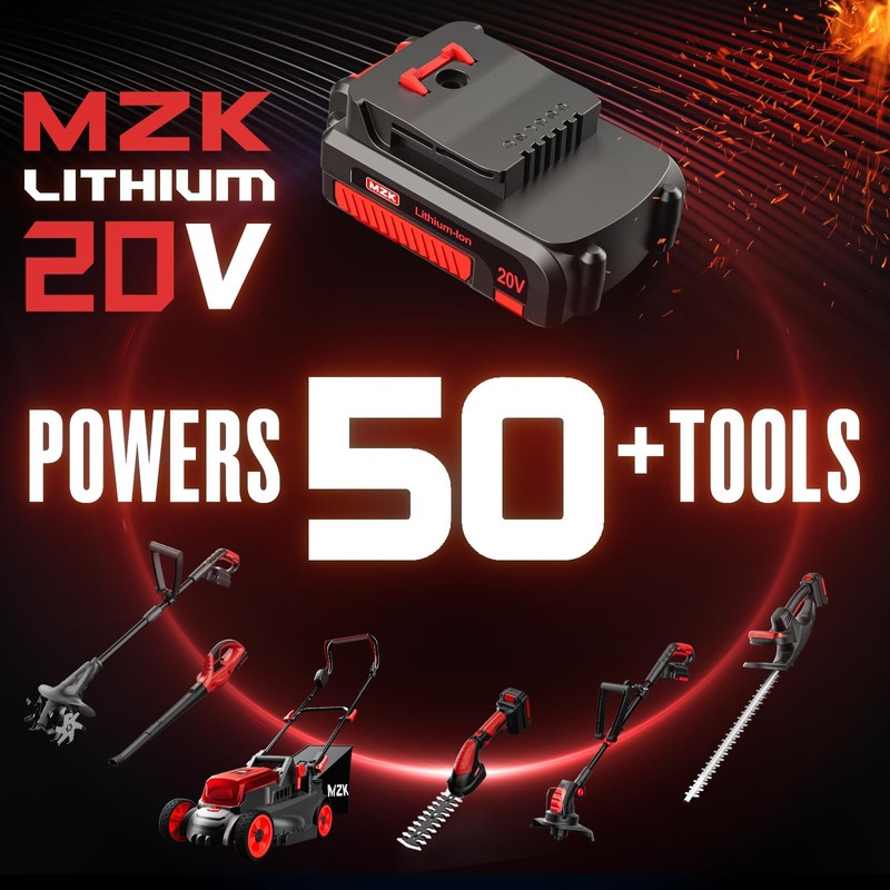 MZK Cordless Leaf Blower,20V Battery Powered Leaf Blower for Lawn