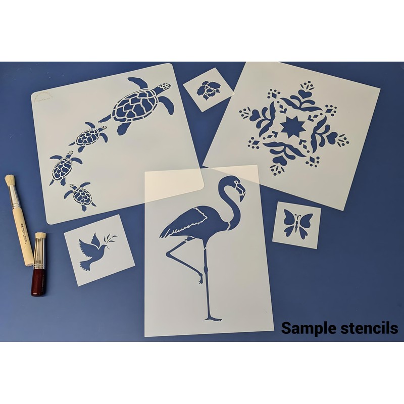 Rosemaling Pattern 3 & 4 Mini Stencils - Reusable Mylar
