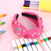 Brimekichio Teacher Headband Hot Pink Knotted Back to School Headband
