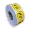 1000 x roll 25mm Round Yellow Gluten Free Labels Permanent