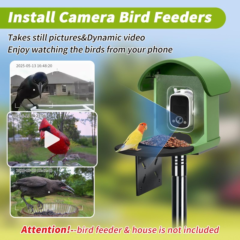 Bird Feeder Pole, 80 Inch Bird House Pole Stand for