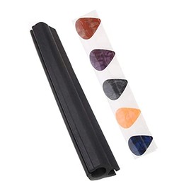 Jiayouy 7.3" Inches Microphone stand Guitar Pick Holder Rubber Guitar Picks Clamp Clip With 5 Picks