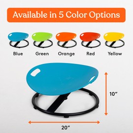 Special Supplies Special Supplies Smile Spinning Chair for Kids- Versatile Kids Sit and Spin Sensory Chair for Training Body Coordination for Playroom, Bedroom, or Nursery (Blue)