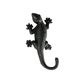 Dulton Iron Parts Lizard Hook, Antique Black, Height 7.1 x Width 3.3 x Depth 2.0 inches (180 x 86 x 50 mm), LIZERD HOOK A.BLK S255-90ABK
