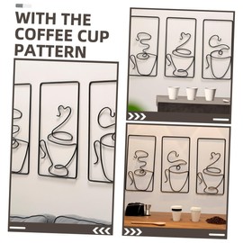 Zerodeko 3piezas Decoración De Pared De Café Metal Arte De Pared De Hierro Para Café Y Cocina Adorno Colgante De Estilo Chic Para Cafeterías Y Hogar Color Negro