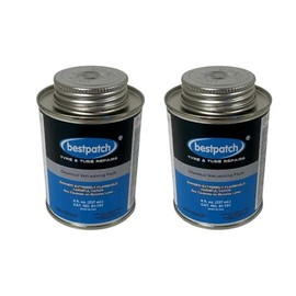 Bestpatch 2 Cold Vulcanizing Rubber Tire and Tube Patch Plug Repair Cement 8oz cans