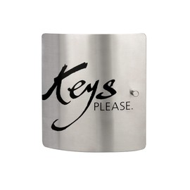 Burg Wächter Key Box Design Keys Please with 10 Hooks and Magnetic Closure, Key Cabinet 6205/10 Ni Keys Please, Stainless Steel / Sheet Steel, 0