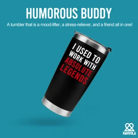 I Used to Work with Absolute Legend Vacuum Insulated Tumbler Farewell Going Away Gift for Coworker Retirement Gifts Goodbye Office Stainless Steel Removable Lid (Black, 20 oz)