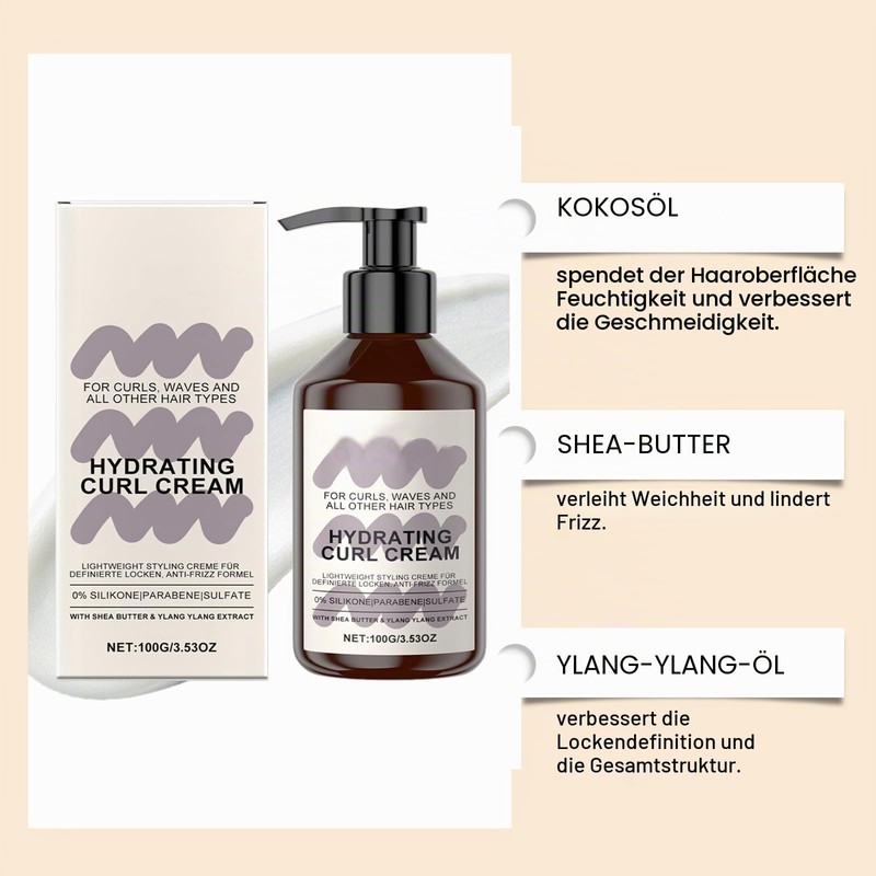 Hydrating Curl Cream - Rich Care for Defined Curls &