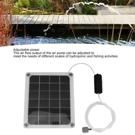 LOCADENCE 20W Solar Pond Aerator, Adjustable Power Waterproof Noiseless Solar Air Pump, Pond Bubbler with Air Bubble Stones for Aquariums, Ponds, Reservoirs