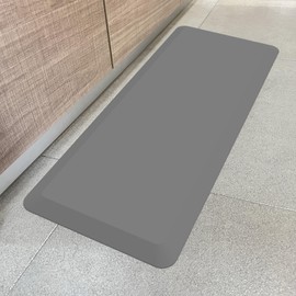 HEALEG 1" Extra Thick Anti Fatigue Floor Mat 50" L x 17" W,Kitchen Mat, Standing Desk Mat –Ergonomic Comfort at Home, Office, Garage, Sink - 140D high Density PU Foam (Gray)