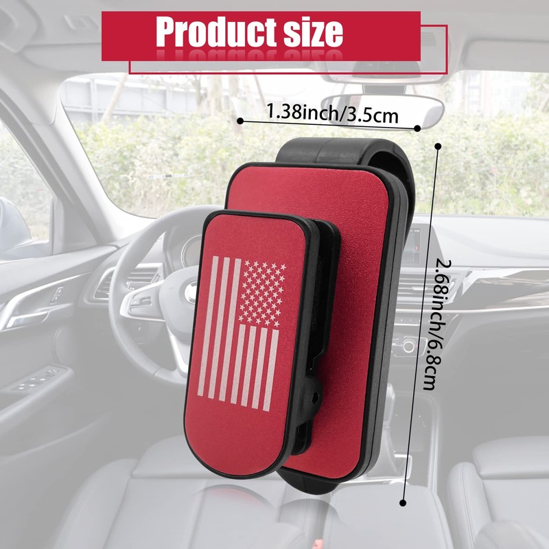 Sunglass Holder for Car Visor, Multi-Function Ticket Card Clip Upgrade