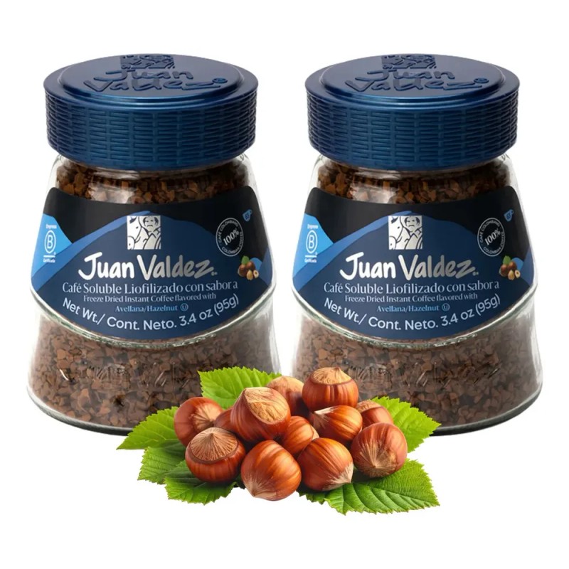 Duopack Café Juan Valdez Soluble Liofilizado Avellana 95gr