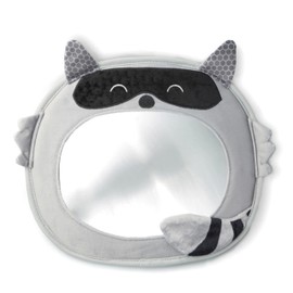 Diono Easy View Racoon Character Baby Car Mirror, Safety Car Seat Mirror for Rear Facing Infant, Fully Adjustable, Wide Crystal Clear View, Shatterproof, Crash Tested