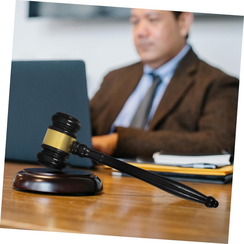 TEHAUX Wooden Auction Hammer Fine Workmanship Loud Sound Comfortable to