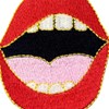 Lady's Sexy Red Lips Patch Embroidered Mouth Badge Iron On