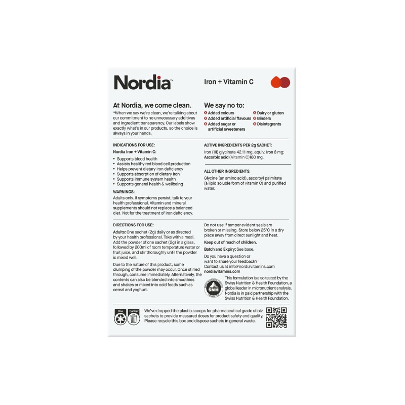 Nordia Iron+vit C Sachets 14pk