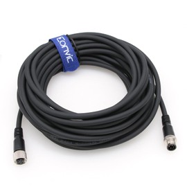 Eonvic Industrial Sensor Cable 10m M12 A Code 4 Pin Male to Female Cat 6 Ethernet Profibus Compatible