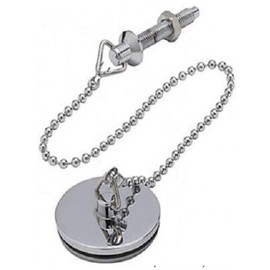 Select Hardware Chrome 1 1/2 Inch 38mm Handbasin Basin Plug with Stay & Ball Chain,028136NBB415