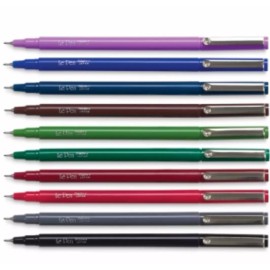 Marvy Le Pen Marker Pen - Fine Point - 8 Color - 10 Pen Set - Dark Colors Set