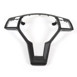 Steering Wheel Trim Cover 0994640013 Wheel Decoration Panel Decal Sticker Replacement for Benz C‑CLASS E‑CLASS Carbon Fiber Style