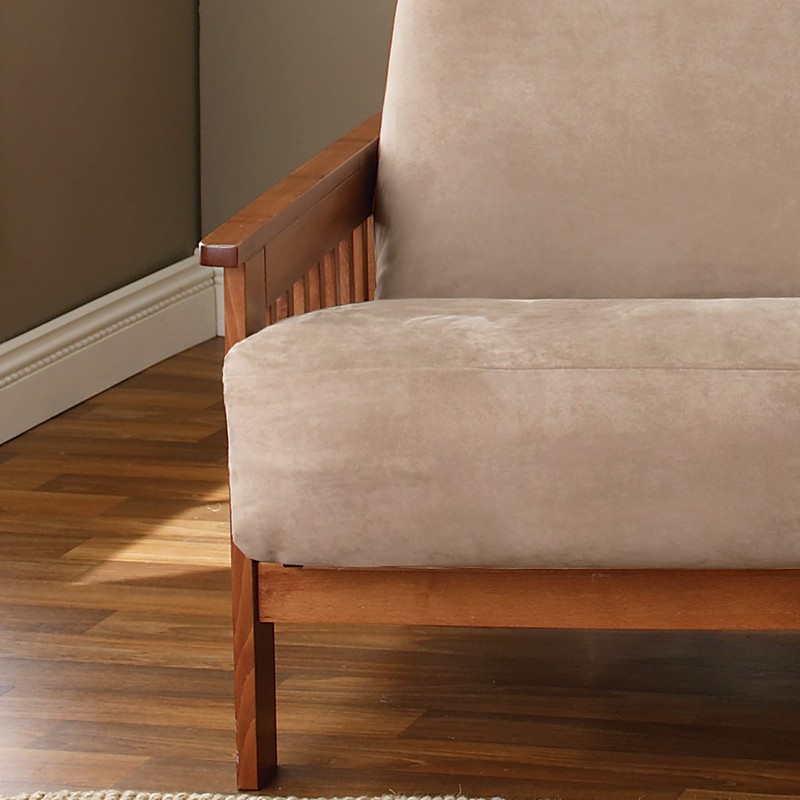 SureFit Home Décor Soft Suede Futon Slipcover, Polyester, Machine Washable,