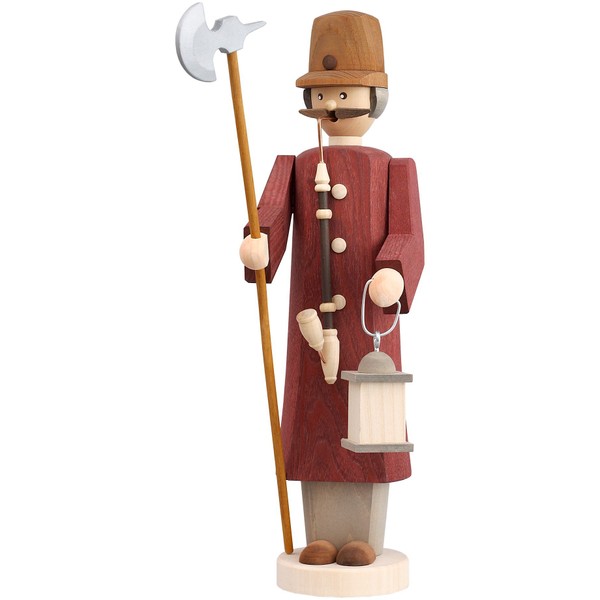 Seiffener Volkskunst German incense smoker night watchman, height 31 cm