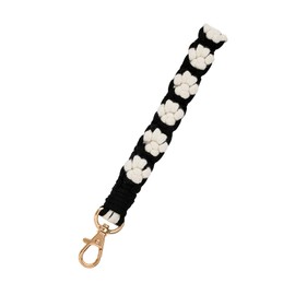 CHUQING Keychain Macrame Lanyard Short Fabric Keychain Boho Keychain Bracelet for Women